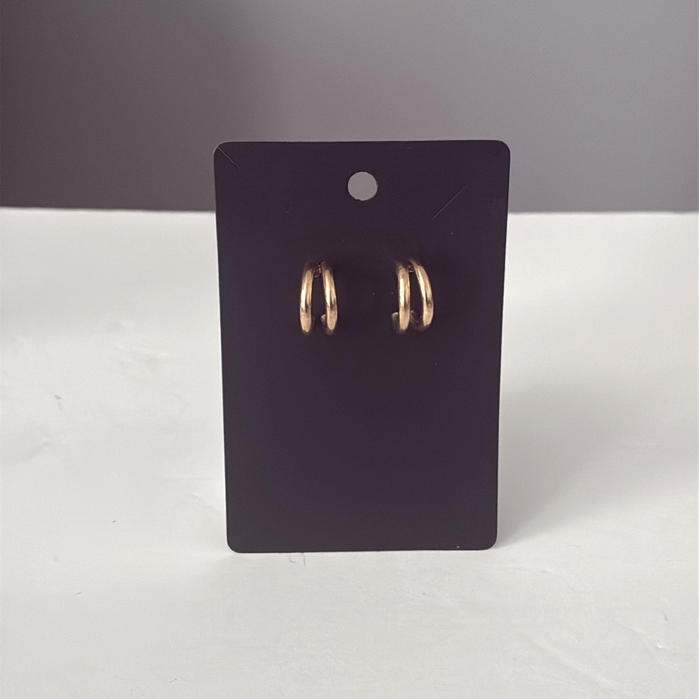 ✨🖤Double Half-Circle Hoop Earrings